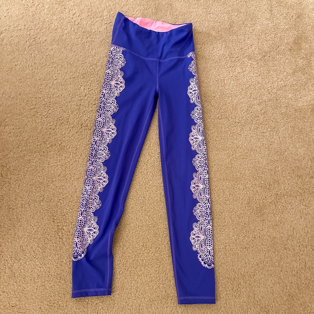 Lilly Pulitzer High Rise Midi Leggings Corsica Blue
